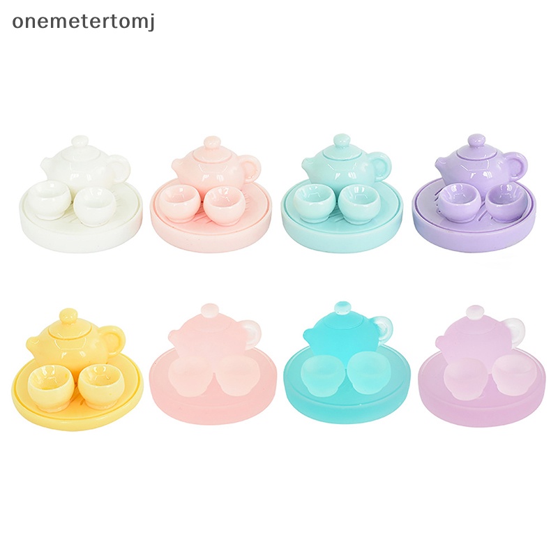 1 Bộ Ấm Tách Uống Trà Đồ Chơi Búp Bê Thu Nhỏ DIY Trang Trí Nội Thất Nhà Búp Bê EN
