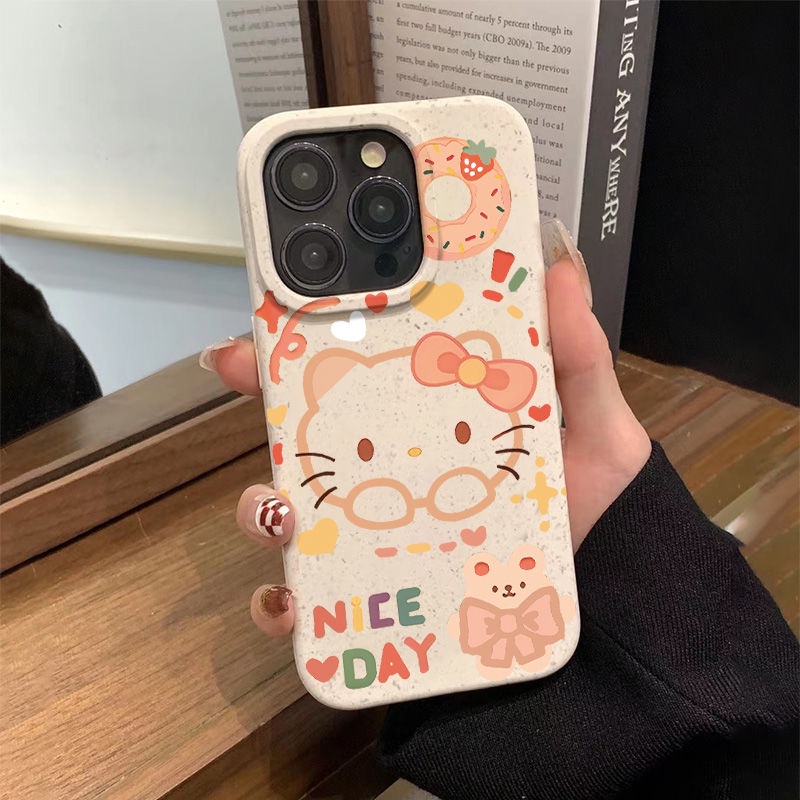 Ốp Điện Thoại Mềm Chống Sốc In Hình Gấu Hello Kitty Cho Iphone 12 Plus 11 7 max 14 Pro 813