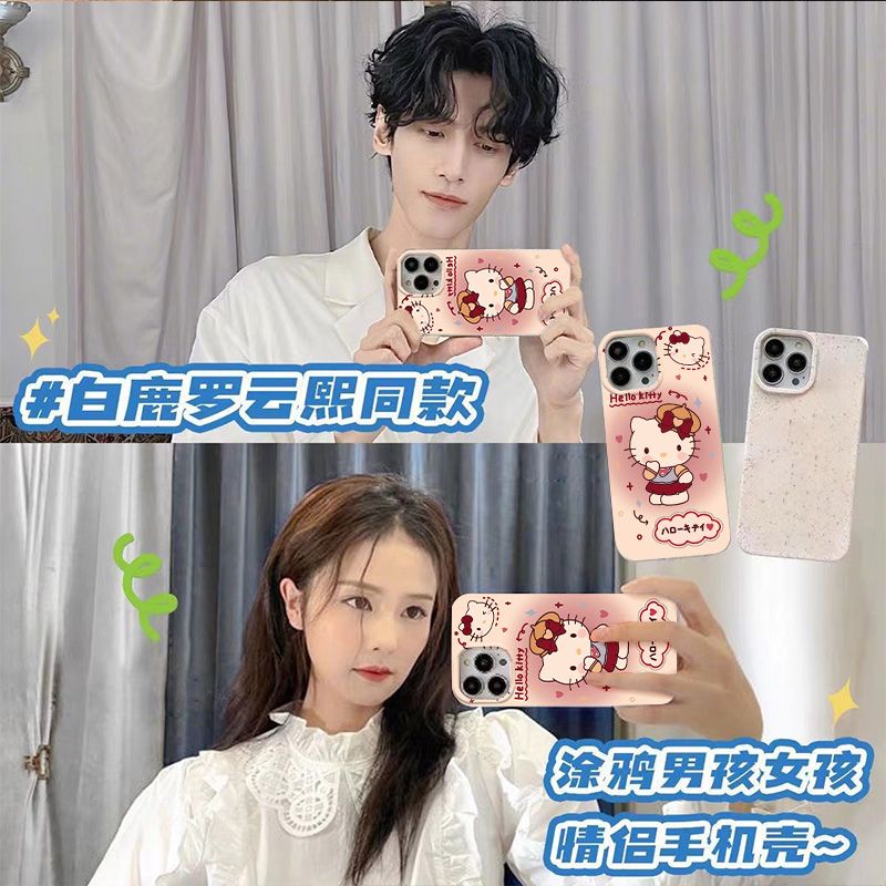 Ốp Điện Thoại Dẻo Họa Tiết Hoạt Hình Mèo Hello Kitty Dễ Thương Chống Sốc Cho Iphone7Iphone12 13 max 14pro8plus 11