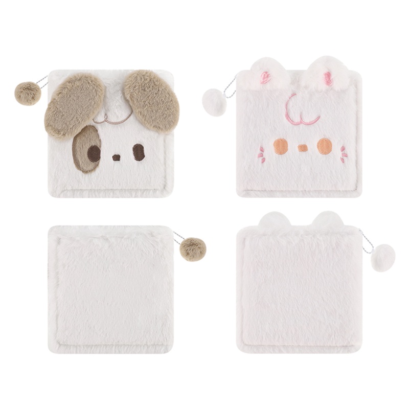 Sổ Tay Vải Bông Thêu Họa Tiết Hoạt Hình Dễ Thương Có Thể Tháo Rời