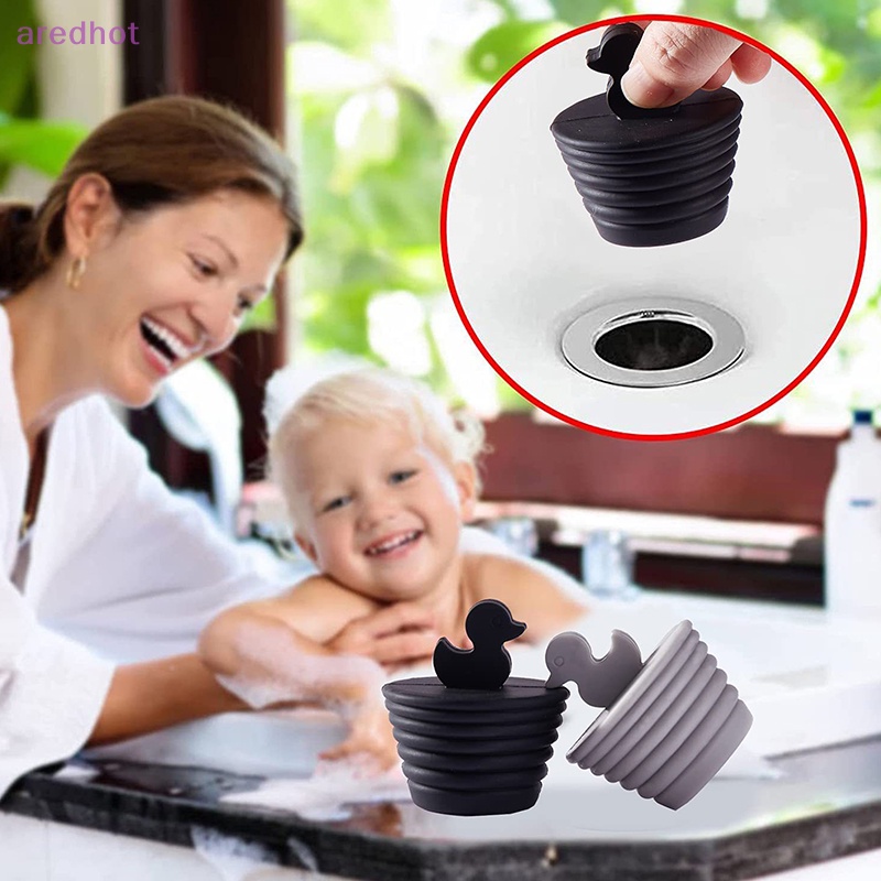 Bộ 2 Nút Silicon Chặn Lỗ Thoát Nước Bồn Tắm / Bồn Rửa Nhà Bếp / Phòng Tắm Dễ Thương Mới