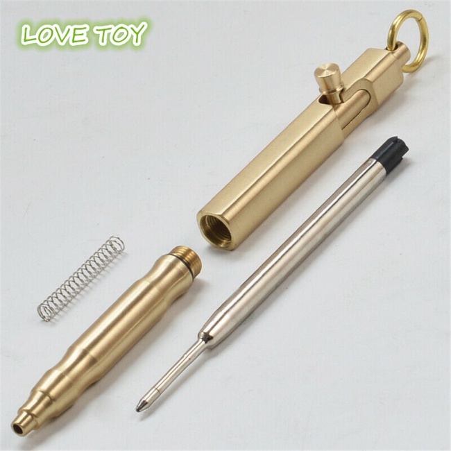 Nkodok Bút Ký Tên Bỏ Túi Bằng Đồng Thau Trơn Hình Vuông Phong Cách Retro