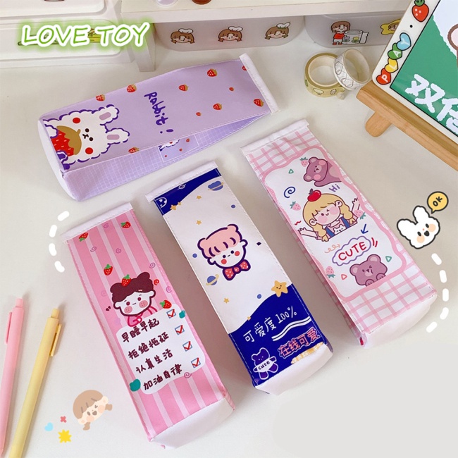 Túi Đựng Bút Sức Chứa Lớn In Họa Tiết Hoạt Hình Dễ Thương
