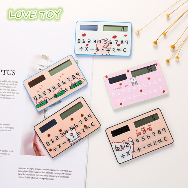 Máy Tính Năng Lượng Mặt Trời Mini Nkodok 8 Chữ Số Màu Sắc Ngẫu Nhiên