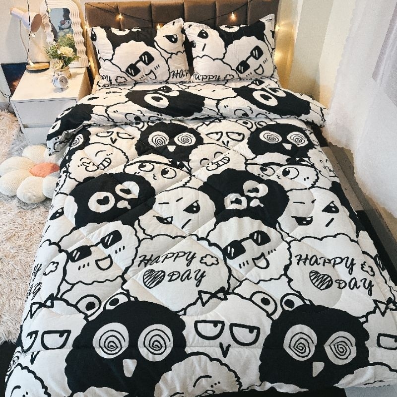 Bộ Chăn Phao Ga Gối Cotton Poly những mẫu hot trend đầy đủ kích cỡ chăn bông dày