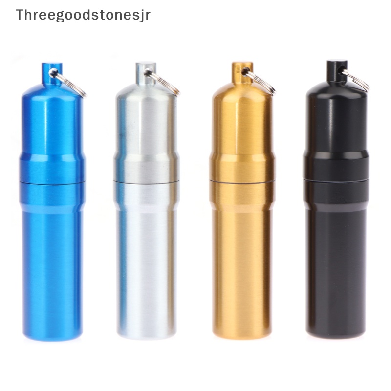 1 Hộp Đựng Thuốc Mini Bằng Hợp Kim Kẽm Chống Nước Có Móc Khóa JR