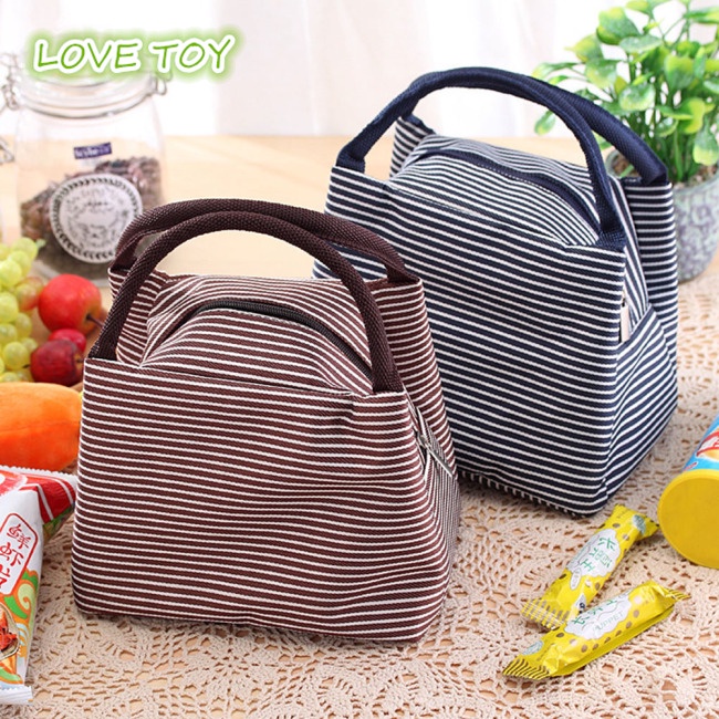 Túi Đựng Hộp Cơm Giữ Nhiệt Họa Tiết Kẻ Sọc