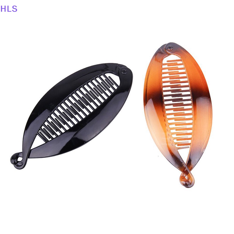 Kẹp Tóc Xoắn Bằng Nhựa Màu Trơn Đơn Giản Cho Nữ