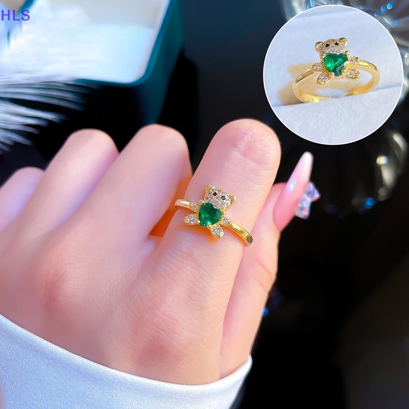 Nhẫn Hở Mạ Vàng Đính Đá Zircon Lấp Lánh Phong Cách Vintage Thời Trang