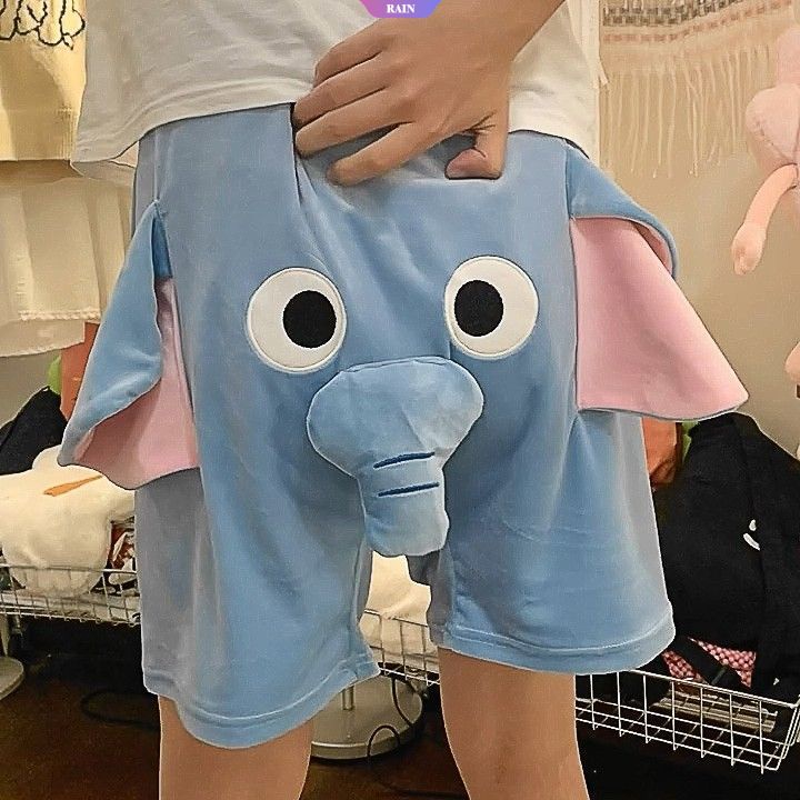SANRIO Quần Short Ngủ Mềm Mại Thoải Mái In Hình Chú Voi Dumbo 3D Đáng Yêu Thời Trang Thường Ngày Cho Nam Và Nữ