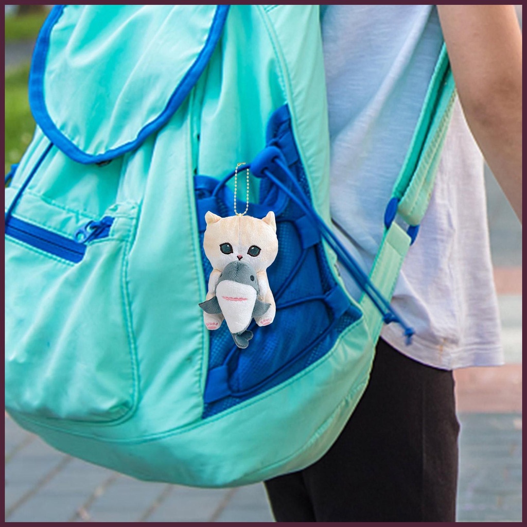 Móc Khóa Hình Cá Mập Nhồi Bông Hoạt Hình Dễ Thương