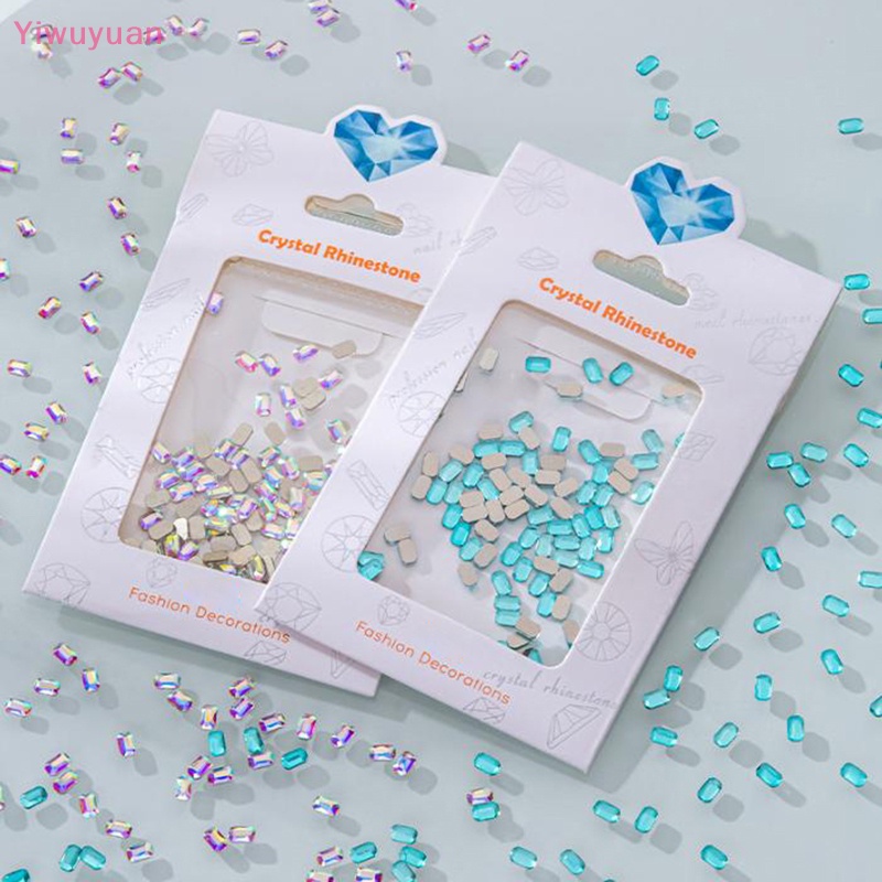 Set 100 Hạt Đá Thủy Tinh 3D Trang Trí Móng Tay Nghệ Thuật DIY Mới