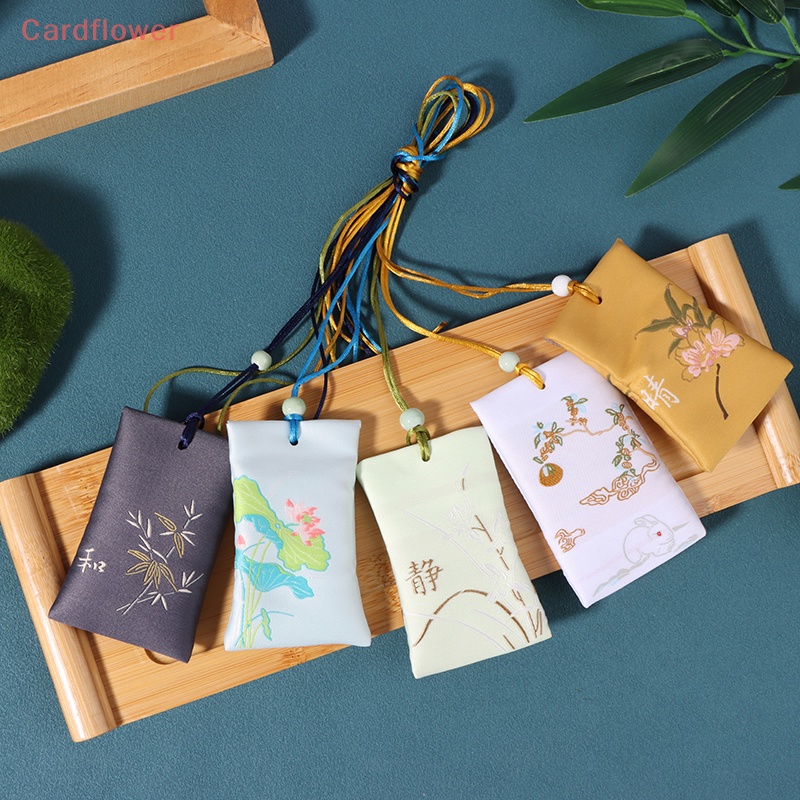 &lt; Cardflower &gt; Túi Cầu Nguyện Thêu May Mắn Bảo Vệ Tài Lộc Tài Lộc May Mắn Có Dây Treo Trang Trí Xe Hơi Mới
