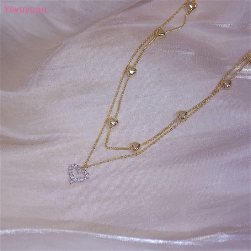 Vòng cổ Đôi Mặt Trái Tim Thời Trang Cho Nữ Mới