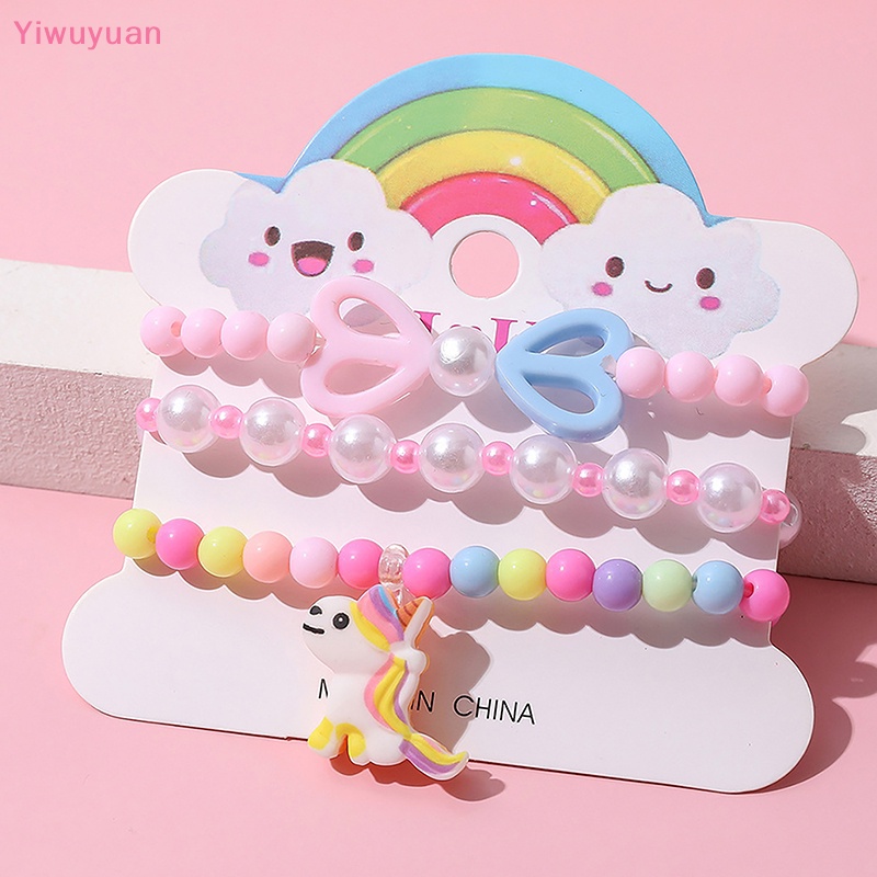 (MớI) Bộ 3 VòNg Tay ChuỗI HạT NhiềU MàU Cho Bé