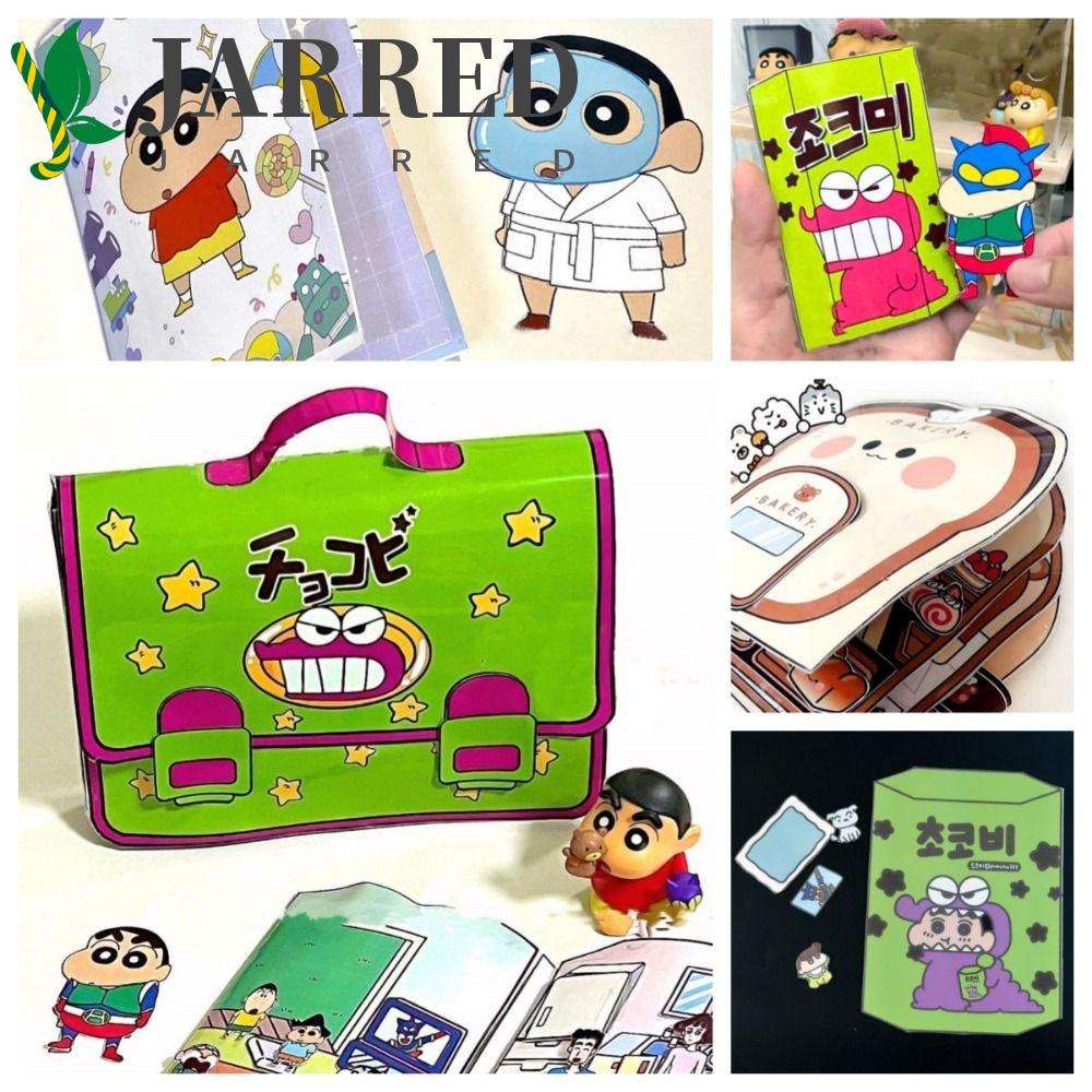 JARRED Sách Hình Dán 3D Bằng Giấy Làm Bằng Thủ Công Theo Phương Pháp Montessori Shin Chan DIY Cho Bé