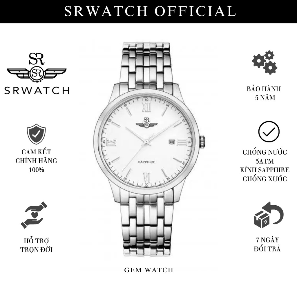 Đồng Hồ Nam SRWATCH Classic SG9002.1102 Kính Sapphire - Chính Hãng Bảo Hành 5 năm - Srwatch Vietnam