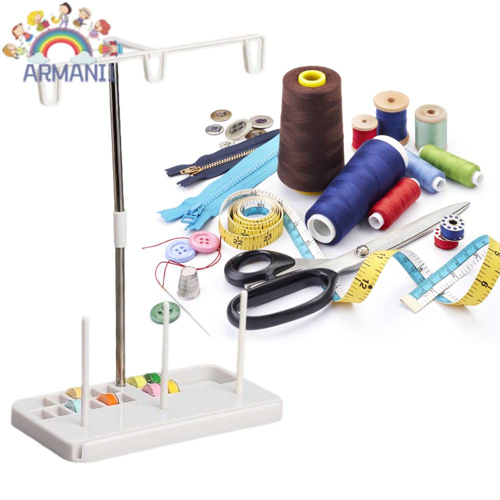 Giá Đỡ Cuộn Chỉ Thêu Hình Nón 3 Trục Tùy Chỉnh Tiện Dụng Cho Máy May