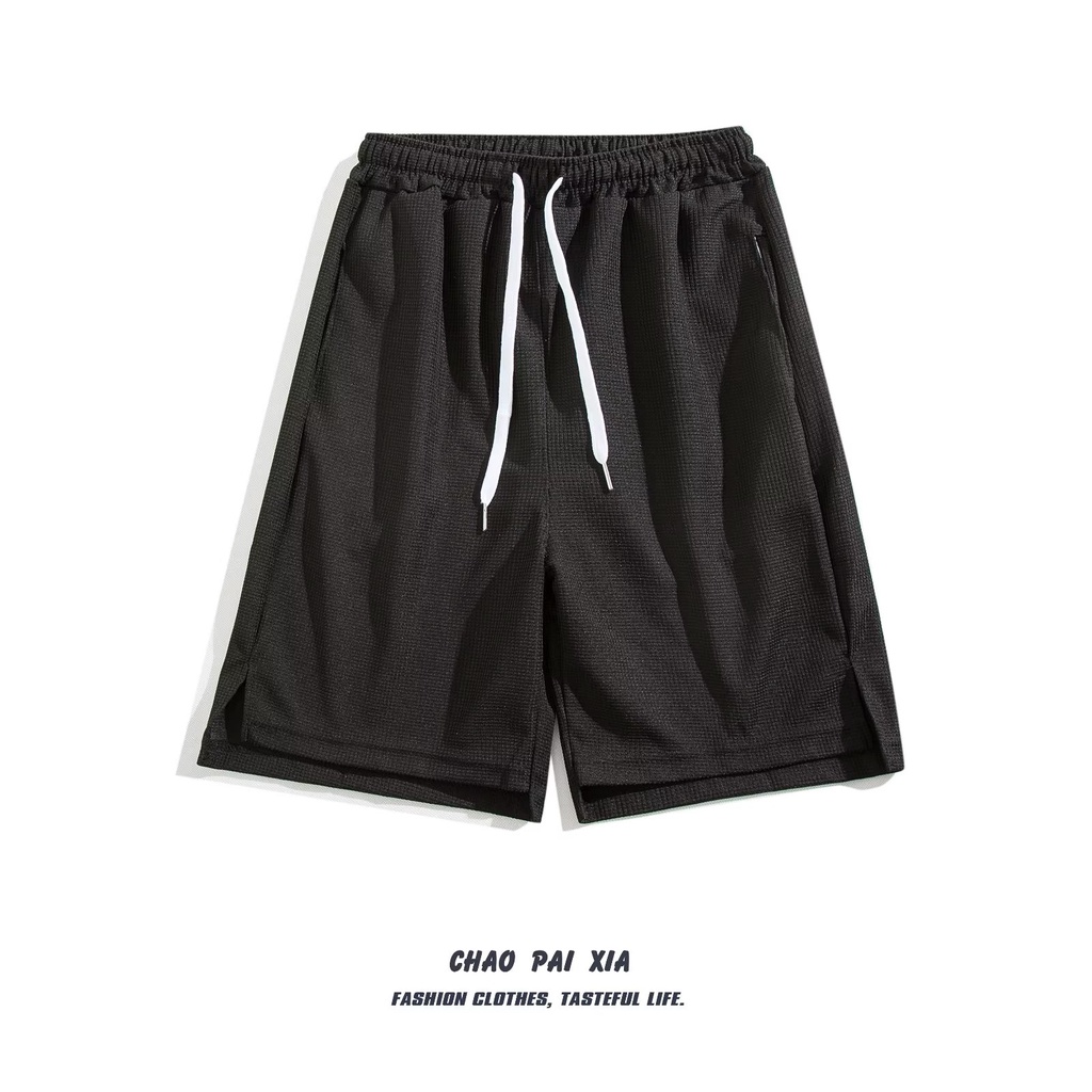 Bộ Đồ Thể Thao Áo Tay Ngắn Dáng Rộng Thoáng Khí Phối Quần Short Màu Trơn Thời Trang Mùa Hè Cho Nam