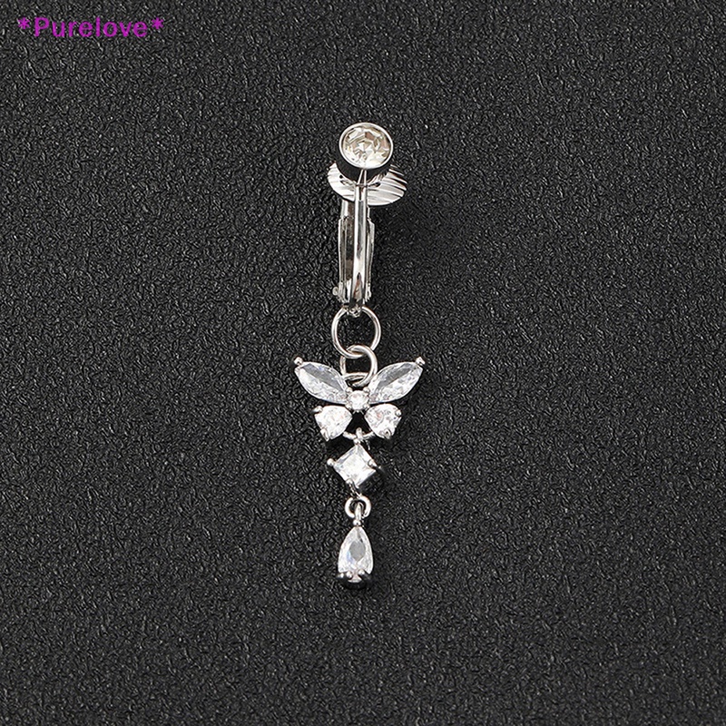 Khuyên Rốn Hình Bướm Đính Đá Xinh Xắn Cho Nữ Mới