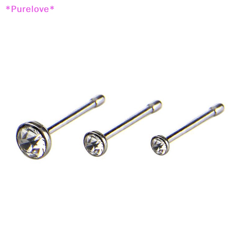 Set 40 Khuyên Mũi 20G Bằng Thép Không Gỉ Đính Pha Lê Thời Trang Mới