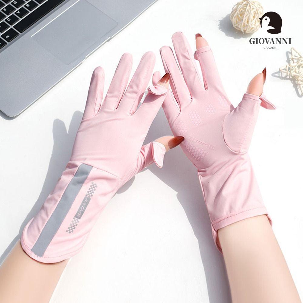 Găng Tay Lái Xe Dài Năm Ngón Chống Tia UV Chống Trượt Có Thể Sử Dụng Màn Hình Cảm Ứng Dành Cho Nữ