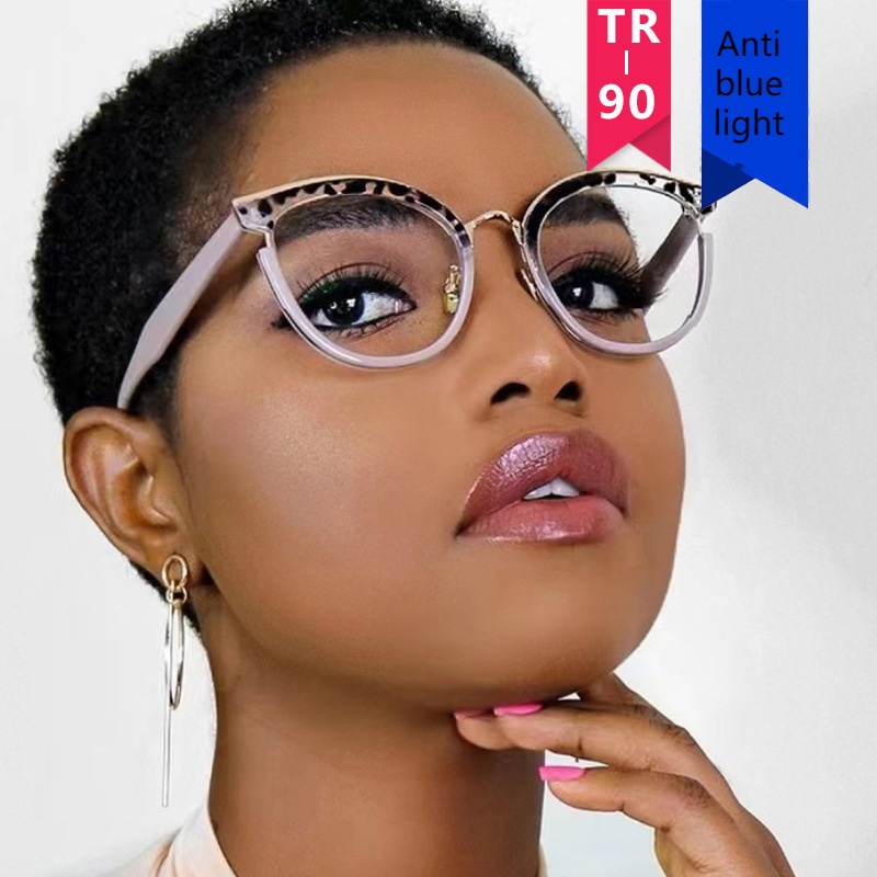 Mắt Kính Gọng Tròn Chống Ánh Sáng Xanh TR90 Phong Cách Âu Mỹ Cổ Điển