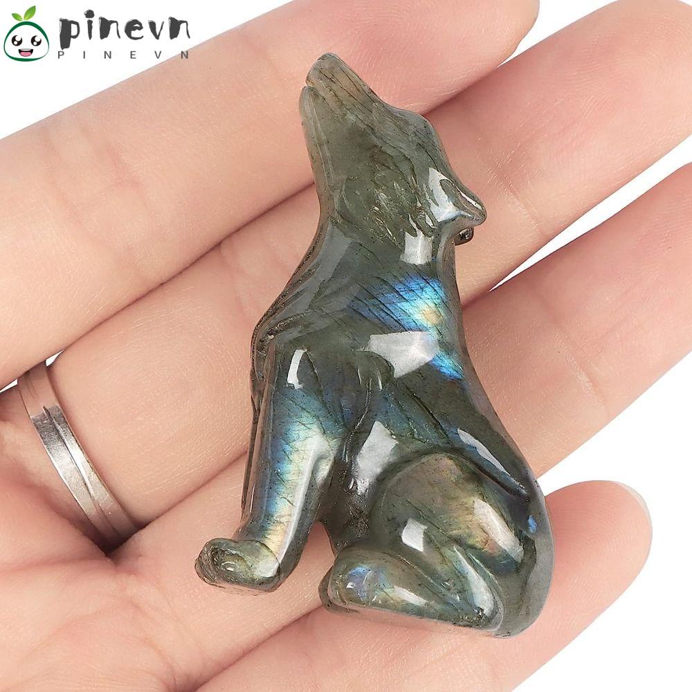 Tượng Chó Sói Pha Lê 2 '' Để Bàn Trang Trí Chất Lượng Cao