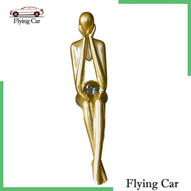 Đồ trang trí Tượng Người Suy Tư Mini Bằng Nhựa Resin Hiện Đại Trang Trí Nhà Cửa