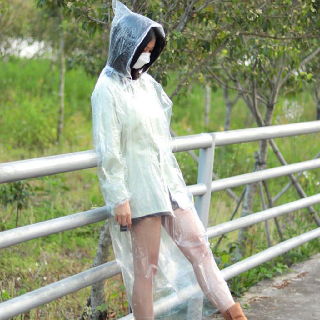 Bộ 5 Áo Mưa Poncho Dùng Một Lần Chống Nước Dày Dặn Siêu Nhẹ Tiện Dụng