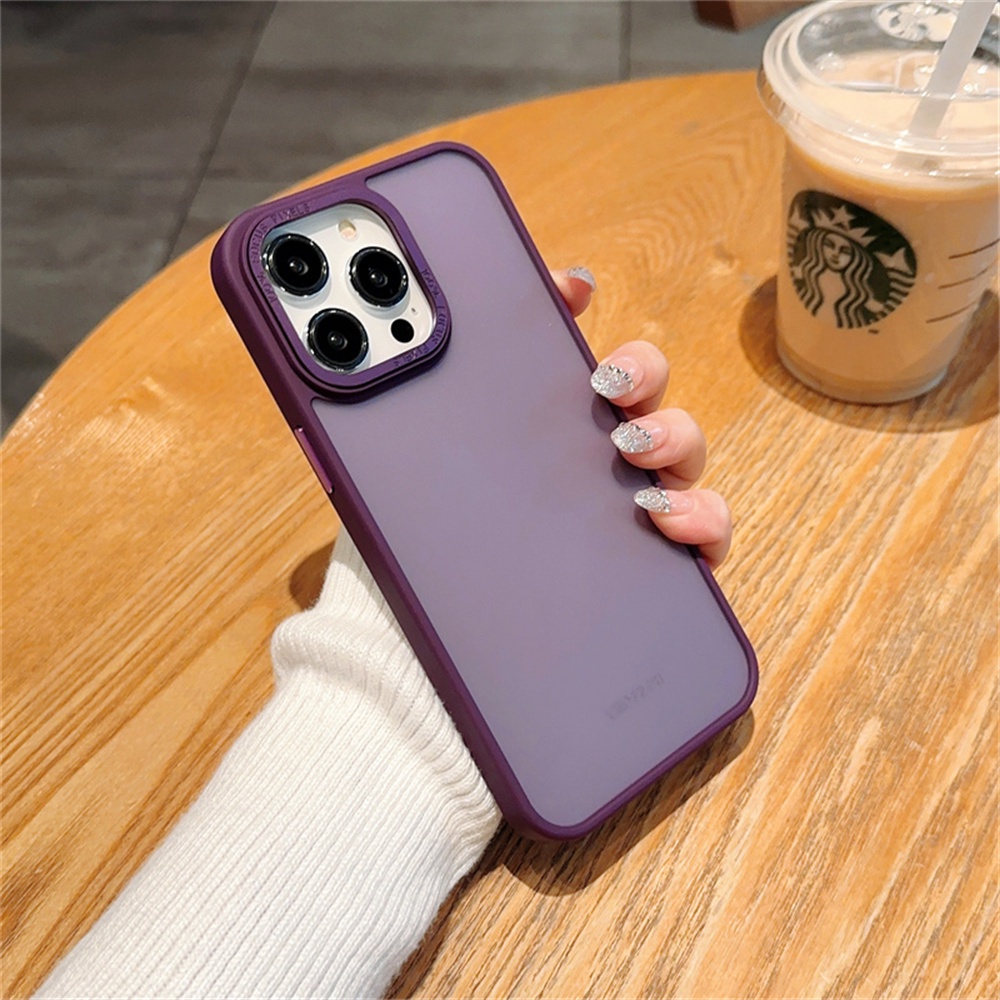 Ốp Điện Thoại Trong Suốt Viền Màu Độc Đáo Thời Trang Cho IPhone 13 14 Pro MAX 11 12 Pro MAX 14 Plus