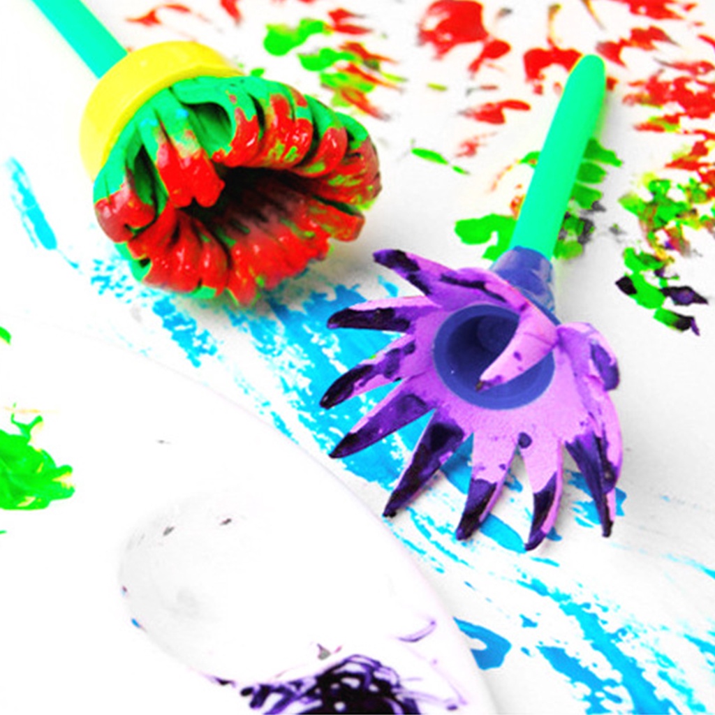 Set 4 Mút Xốp Vẽ Tranh Nhiều Màu Sắc Cho Bé