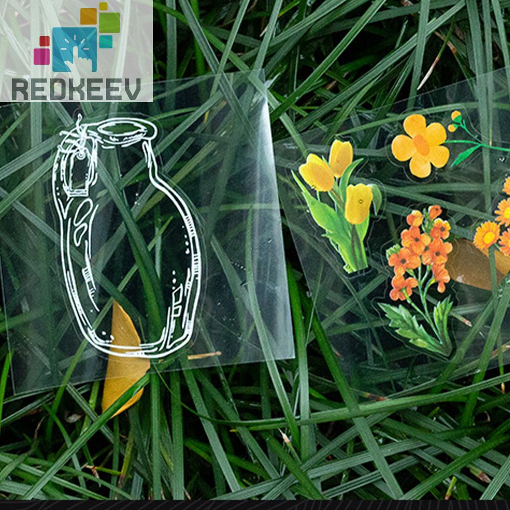 Bộ 20 Sticker Dán Trang Trí Sổ Tay Hình Hoa Nhiều Màu Sắc DIY