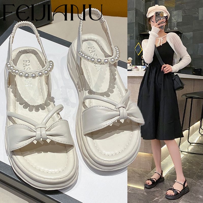 FEIJIANU dép sandal nữ giày sandal nữ dép đế cao đi biển Thoải Mái Xinh Xắn 28Z23071415
