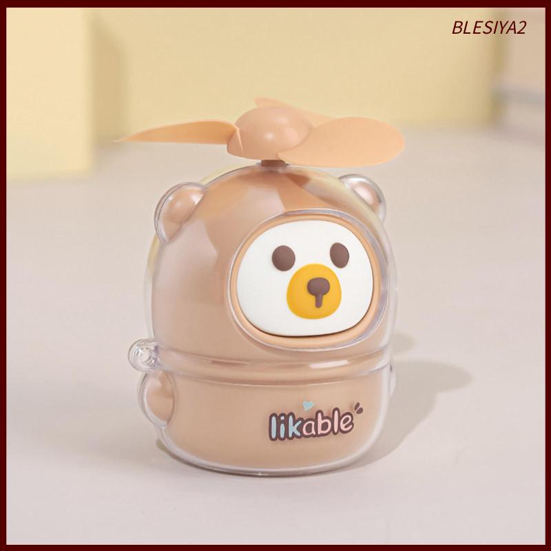 Quạt Mini Cầm Tay Gọn Nhẹ In Họa Tiết Hoạt Hình Kèm Sạc USB Tiện Dụng Mang Theo Du Lịch / Cắm Trại