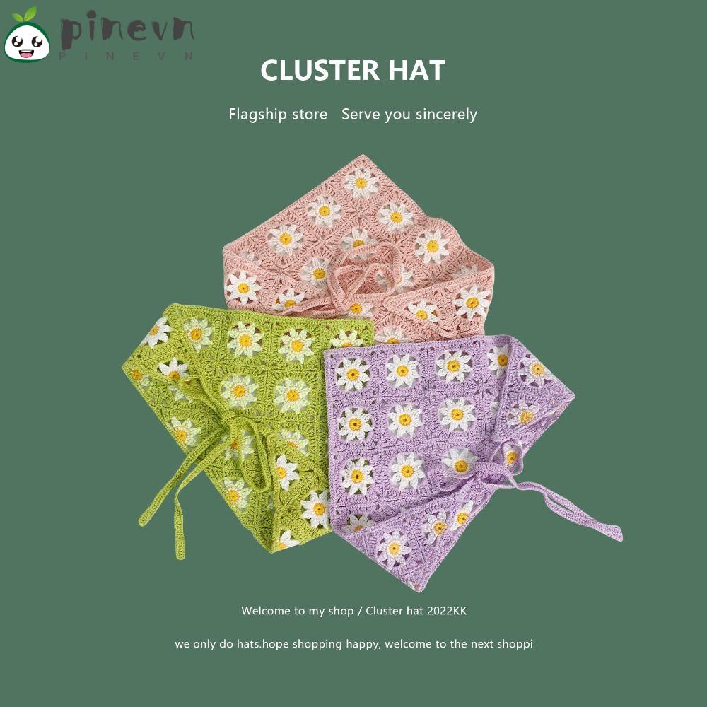 Băng Đô Cài Tóc Hình Tam Giác Họa Tiết Hoa Cúc Sáng Tạo Cho Bé Gái