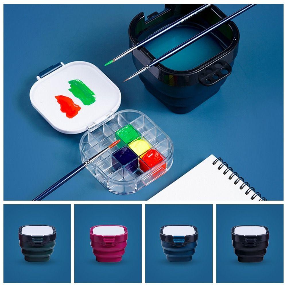 Bộ Bảng Màu Nước 3 Trong 1 Giúp Dưỡng Ẩm Tẩy Tế Bào Chết Và Cọ Vẽ Tranh Sơn Dầu Arcylic