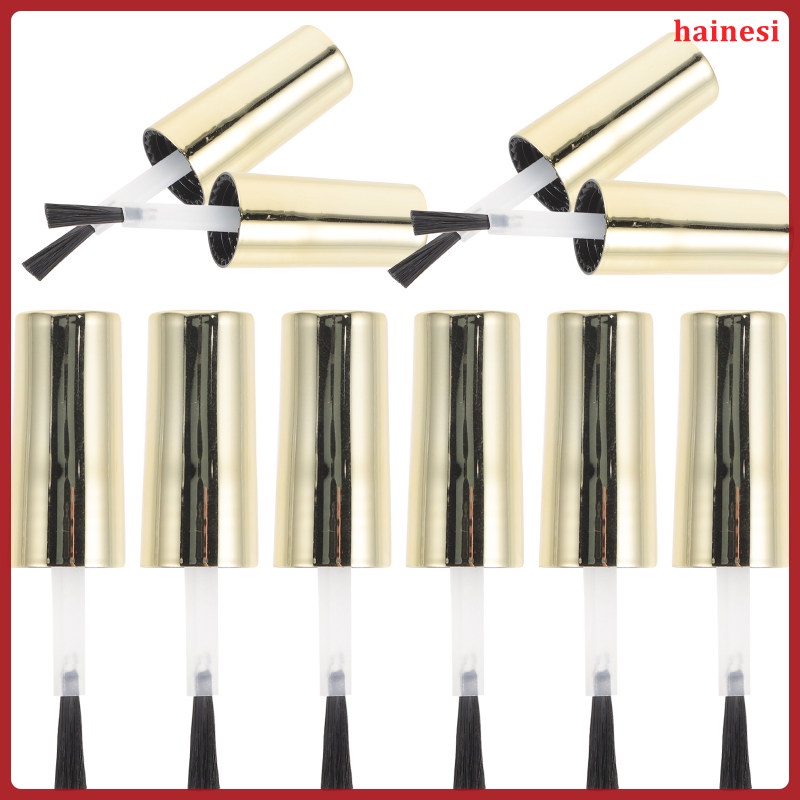 Set 10 Vỏ Bọc Chai Sơn Móng Tay Kèm Cọ Thay Thế