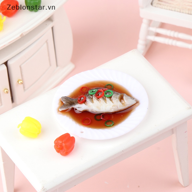 Mô Hình Cá Chép Braised Độc Đáo Trang Trí Nhà Búp Bê Tỉ Lệ 1: 12