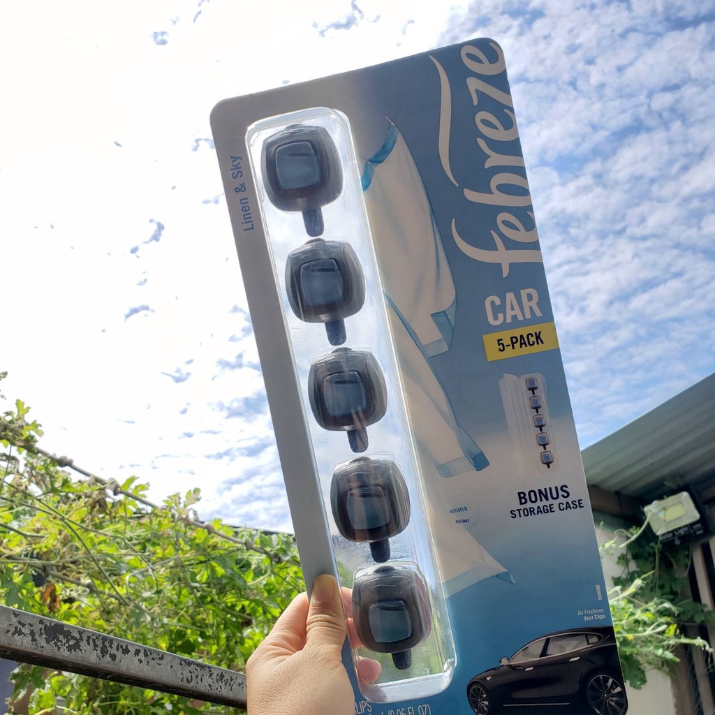 SET 5 LỌ NƯỚC HOA Ô TÔ FEBREZE CAO CẤP KẸP CỬA GIÓ ĐIỀU HÒA XE HƠI FEREZE CAR VEN AIR FRESHENER CHUẨN MỸ