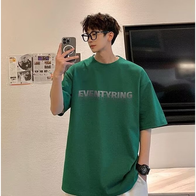 Áo Thun Tay Ngắn Cổ Tròn In Chữ Phong Cách Mỹ Thời Trang Mùa Hè Cho Nam Và Nữ