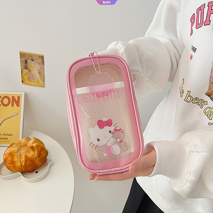 Hộp Đựng Bút Bằng PVC Sức Chứa Lớn In Hình Sanrio Hello Kitty Kuromi Cinnamoroll My Melody Cho Học Sinh