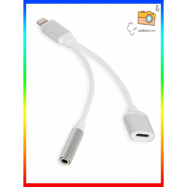 Dual Light-ning Giao Diện Cáp Chuyển Đổi Tai Nghe Cho Iphone Hai Trong Một Nghe Bài Hát Sạc Cáp Chuyển Đổi Âm Thanh