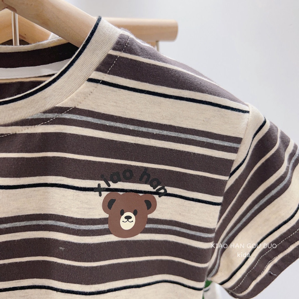 Hàng Mới Về Áo Thun Tay Ngắn In Hình Gấu Hoạt Hình Dễ Phối Đồ Thời Trang Phong Cách Hàn Quốc Cho Nam Và Nữ