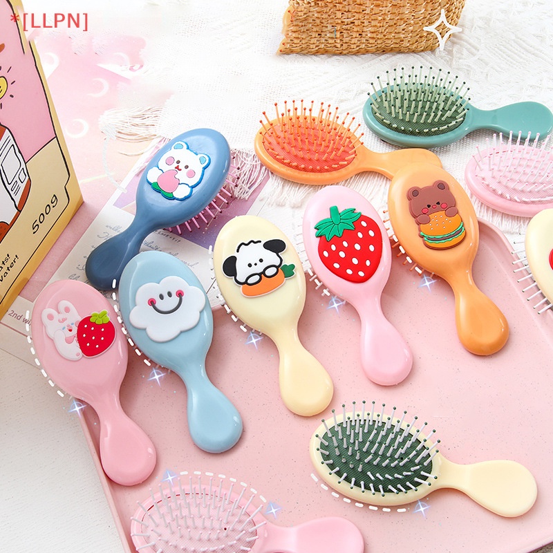 Lược Chải Tóc Đệm Khí Mát Xa Họa Tiết Hoạt Hình Dễ Thương Cho Bé Gái