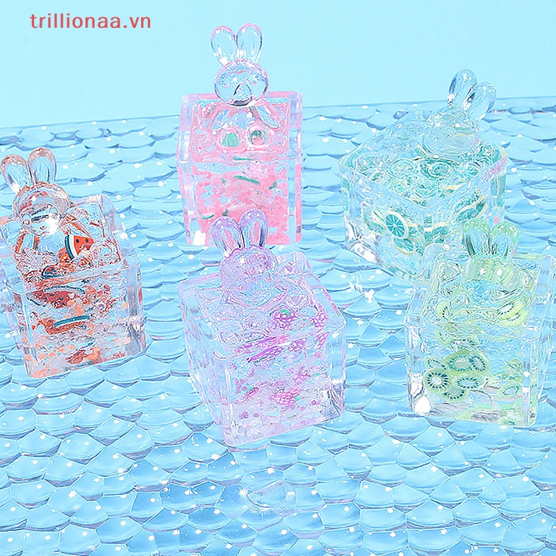 Bộ 2 Đồ trang trí Thỏ Bunny Dạ Quang Dùng Trang Trí Tiểu Cảnh