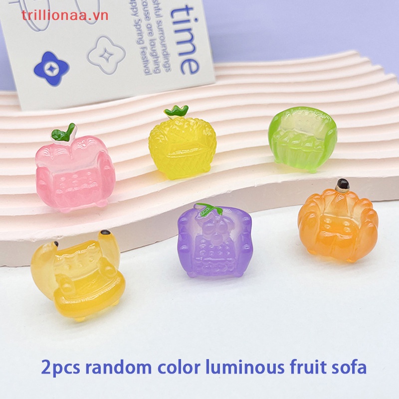 Bộ 2 Đồ trang trí Trái Cây Mini Phát Quang Dùng Trang Trí Ghế Sofa DIY