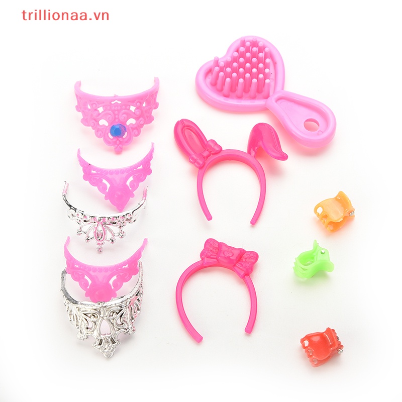 Bộ Phụ Kiện Cho Búp Bê Trillionaa Gồm Túi Xách + Giày + Lược + Tai Đáng Yêu