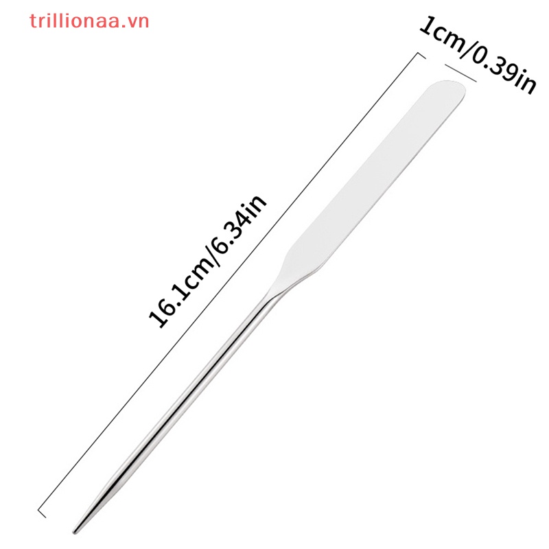 1 Bộ Que Trộn Kem Nền Hai Đầu Bằng Thép Không Gỉ