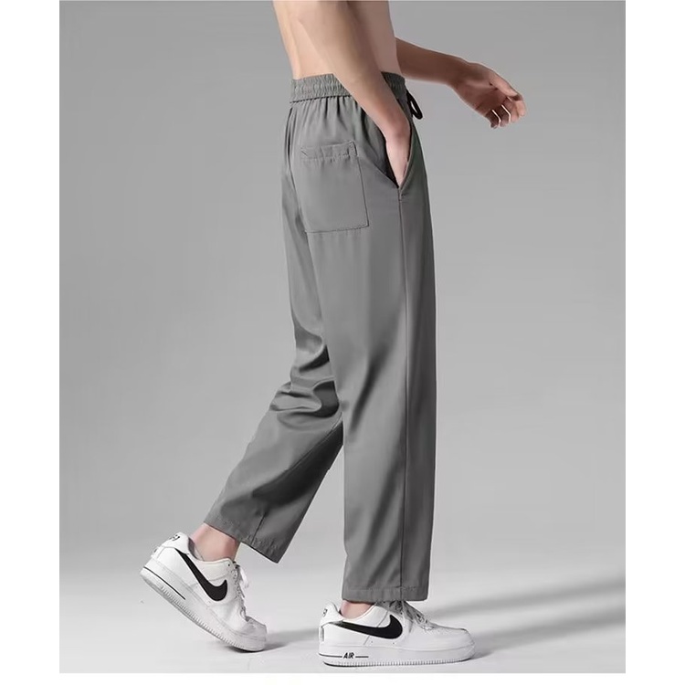 Quần Dài Dáng Rộng Phong Cách Thời Trang Đường Phố Mùa Hè Cho Nam Giới